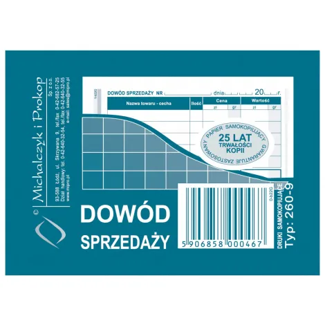 Druk MiP Dowód Sprzedaży Paragon A7/80